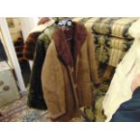 A Sheepskin ladies coat,