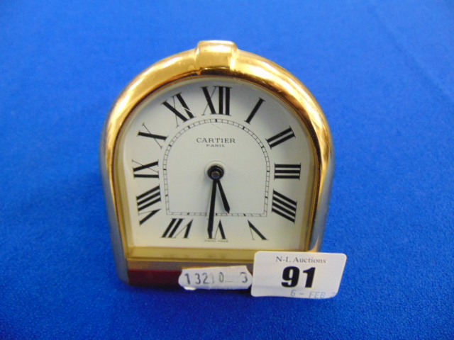 A Cartier bedside clock