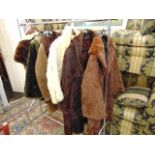 Three assorted fur coats