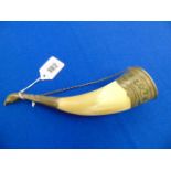 A Silver Russian drinking horn