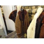 A Sheepskin ladies coat,