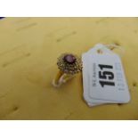 A Ruby/ Diamond 18ct Gold ring,