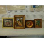 Four miniature gilt framed pictures