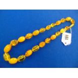 An Amber beaded necklace, 55grams,