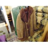 A Sheepskin ladies coat,