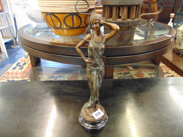 An Artdeco bronze lady