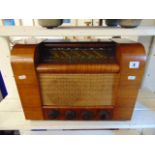 A Macconi three band restored radio