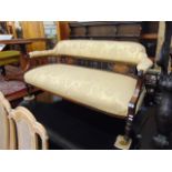 An inlaid Edwardian sofa