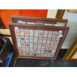 Two framed pictures of dog cigarette cards