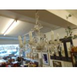 A Crystal eight branch chandelier