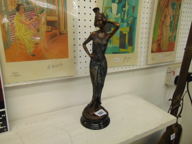 An Artdeco bronze lady - Image 2 of 2