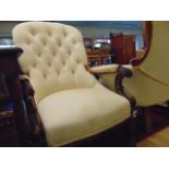 A 19th century upholstered chair