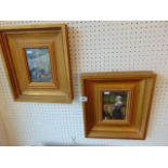 A pair of gilt framed oil paintings