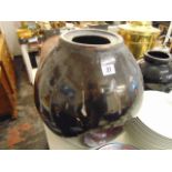 Two black large vases