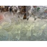 A qty of crystal glassware