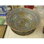 A 19th century Cantonese bowl and plate,