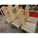 Six limed Oak chairs