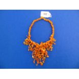 An Amber trimmed necklace