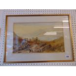A watercolour, view of Derwent water, c 1850, copied from J.