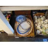 A qty of plates and platters