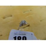 An 18ct White Gold single stone Diamond solitaire ring, clear Diamond,