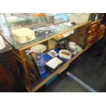A large glass display cabinet