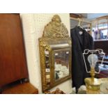 A gilt hall mirror,