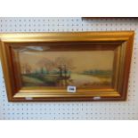 A gilt framed oil,