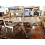 A 19th century tilt top breakfast table and four chairs,