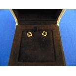 A pair Van Cleef and Arpels, Alhambra earrings, 18ct Gold,