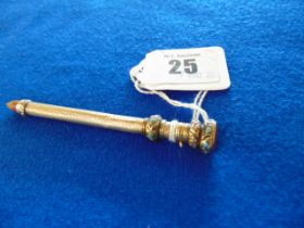 A 9ct Gold Edwardian/ Victorian pencil holder,