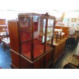 A mahogany display cabinet,