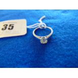 An 18ct White Gold single stone Diamond ring, ..