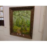 A gilt framed oil on canvas,