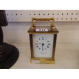 A Mappin and Webb brass carriage clock,