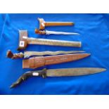 An antique Kris swords plus two others