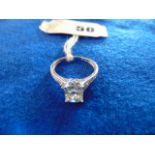 An 18ct White Gold DIamond single stone ring, centre stone approx. 2.