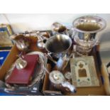 A qty of Silver plated items,