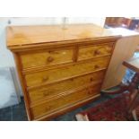 A 19th Satinwood chest of five drawers, by C.