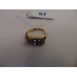 An 18ct Gold Victorian Sapphire and Diamond ring