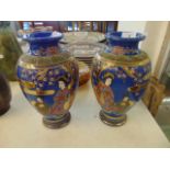 A pair of 19th century Satsuma vases, good condition,