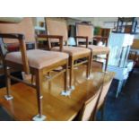 A Mid-century Scandinavian Teak extending dining table and eight chairs ( six chairs and two