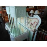 A painted mirror top dressing table,