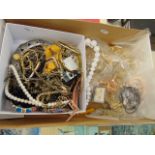 A large qty of costume jewellery inc.