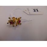 A pair of 18ct Gold, Ruby,