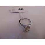 An 18ct White Gold DIamond single stone ring, centre stone approx. 1.