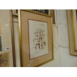 A gilt framed artist proof print,