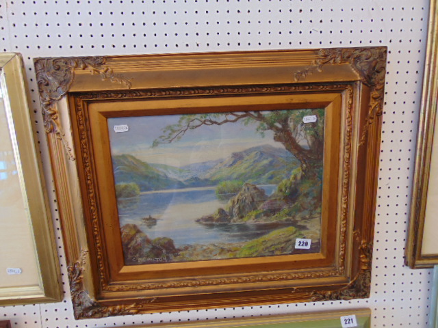 A gilt framed oil, - Image 2 of 2