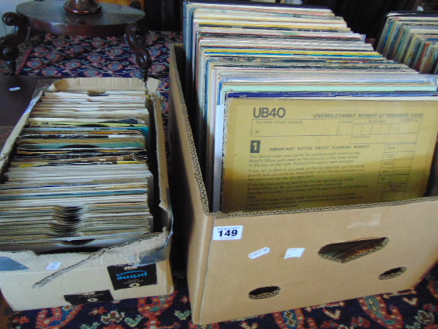 A large qty of LP's and singles