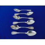 Six Silver 800 spoons